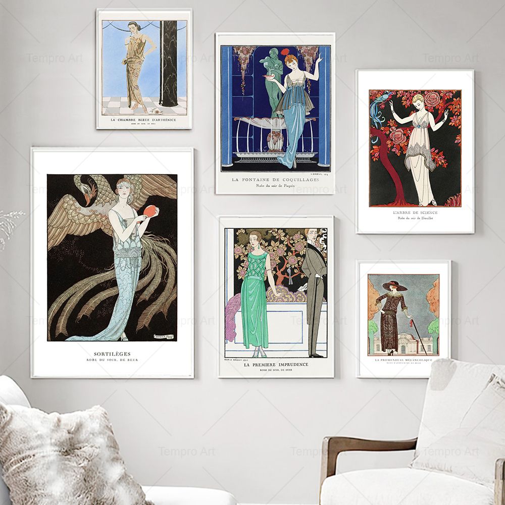 Vintage Fashion, Retro Magazine Cover Prints For Living Room Home Decoration